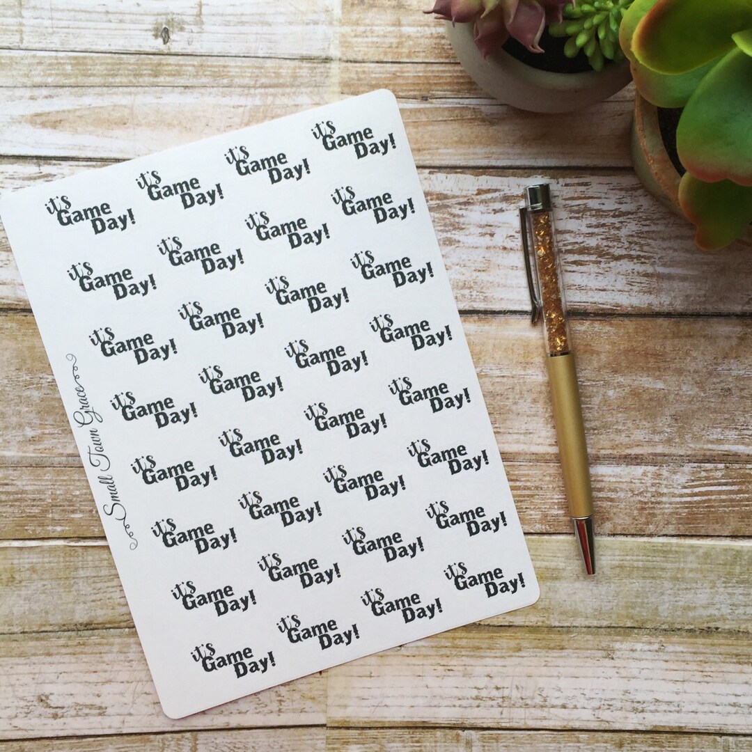 Game Day Stickers Stickers to Help Organize and Accessorize Etsy