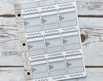 Grey Functional Event Stickers- Stickers to help organize and accessorize your planner