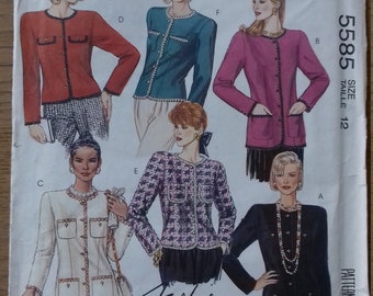 UNCUT Mccall's 5585 Misses Unlined Jackets