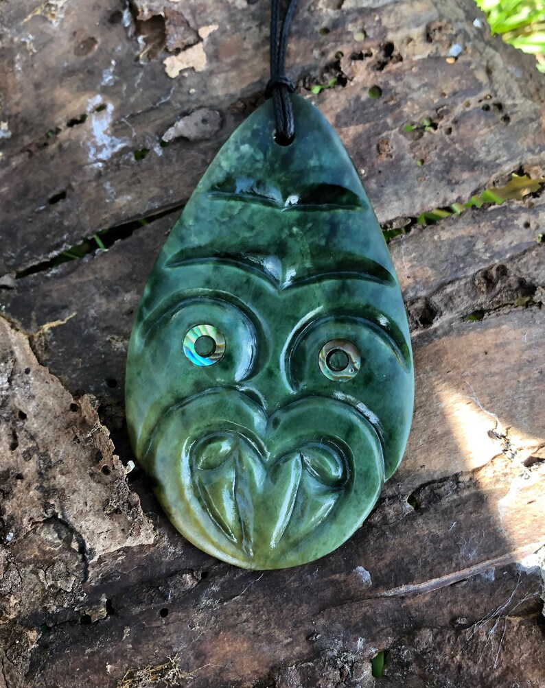 Pounamu Greenstone nephrite Jade Tiki Maori Pendant Etsy