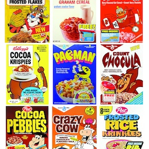 Vintage Cereal Box Collage Clip Art Sheet Vol.1 -INSTANT DOWNLOAD- For all your collage, scrapbooking, art project and inspirational needs!