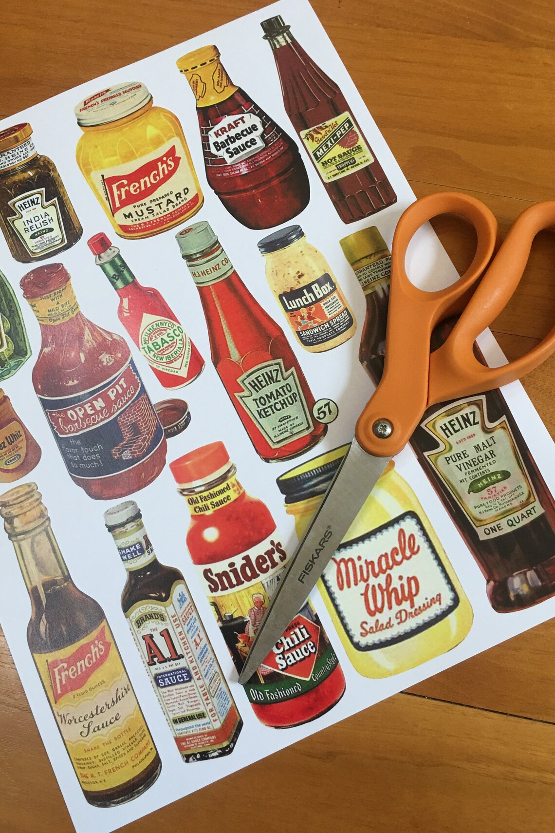 Vintage Sauce & Condiment Collage Clip Art Sheet -INSTANT DOWNLOAD- for ...