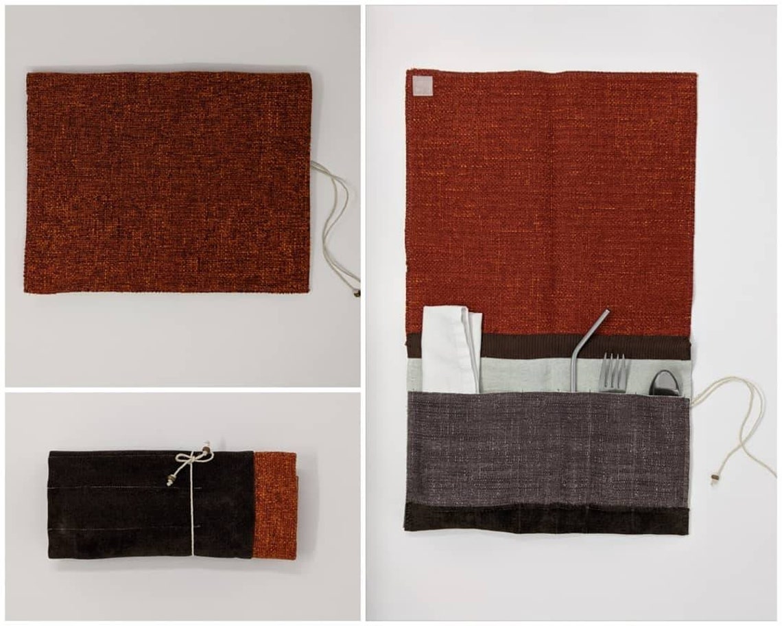 Silverware Rollup / Utensil Holder Etsy