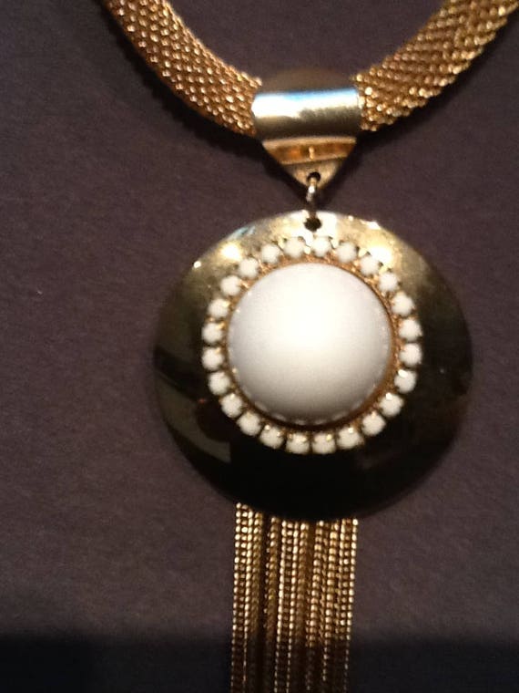 Vintage Hobe Necklace with Tassel - image 4