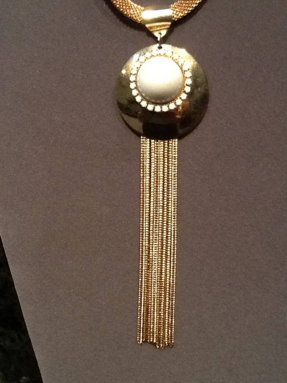 Vintage Hobe Necklace with Tassel - image 3