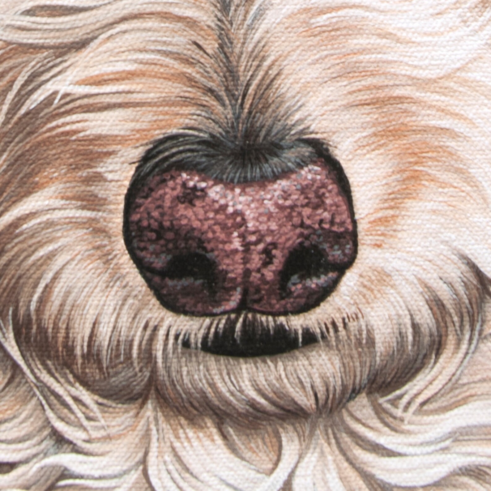 Original Pet Portrait Painting, Labradoodle Dog Painting, Gift for Dad