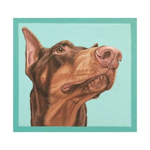 Kunstdruck Dobermann Hund, Geschenk für Dobermann-Liebhaber, Dobermann Pinscher Hund, Geschenk für Dobermann-Liebhaber, Dobermann Pinscher Hund