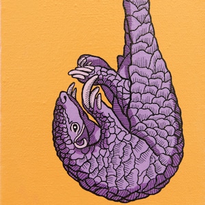 Pop Art Pangolin Archival Print, Rare Endangered Animals, Animal Zoo Themed Nursery Art,, Pop Art for Baby and Kid&#39;s Room, I Love Pangolins
