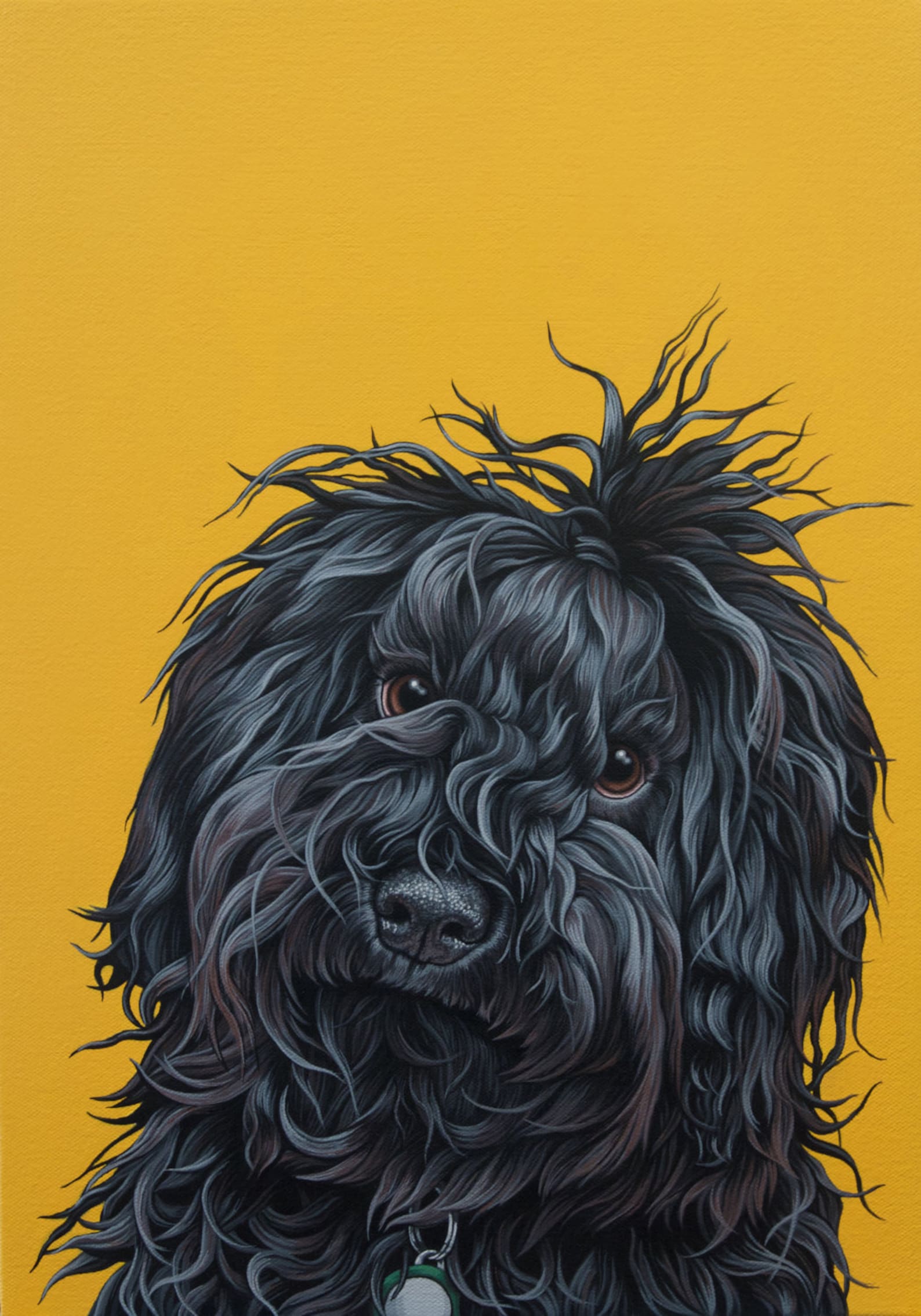 Custom Pet Portrait Painting of Your Pet Puli Dog Art Etsy