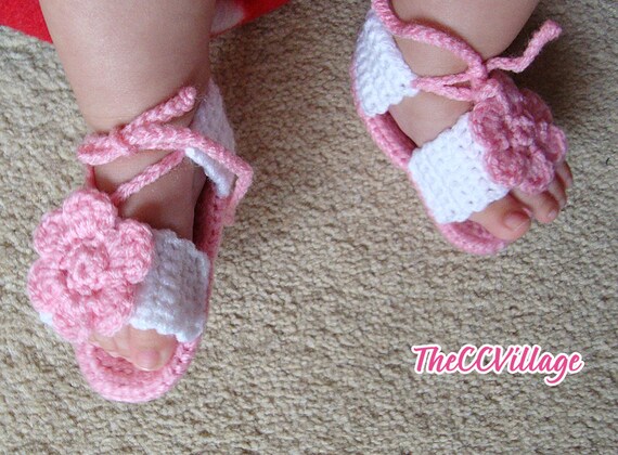 baby girl crochet sandals