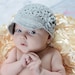 Maribel Munoz reviewed Grey Crochet Baby Hat, Grey Crochet Girl Hat, crochet Cap, Crochet Beanie, with handmade flower