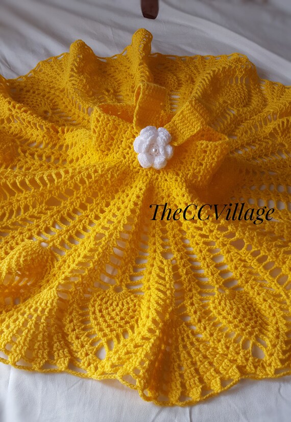 yellow crochet dress