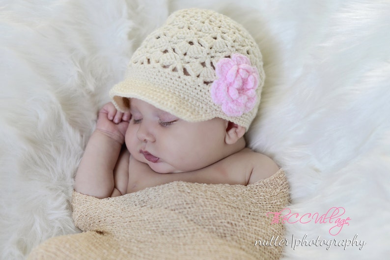 Cream Crochet Baby Hat Crochet Girl Hat handmade Cap for Etsy
