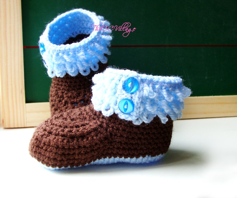 hand crochet baby booties