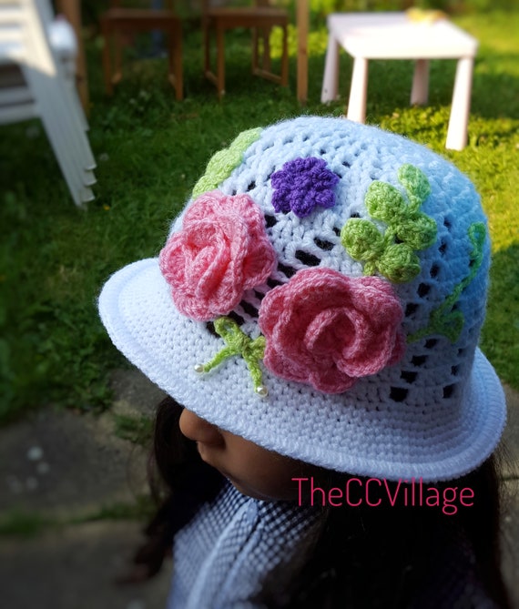 crochet panama hat for girls