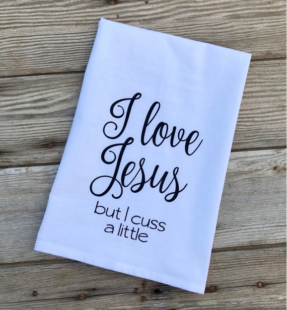 Funny Decorative Cloth I Love Jesus But Cuss Dish Dry Hand Towel Kitchen Decor Funny Decorative Cloth I Love Jesus But Cuss Dish Dry Hand Towel Kitchen Decor