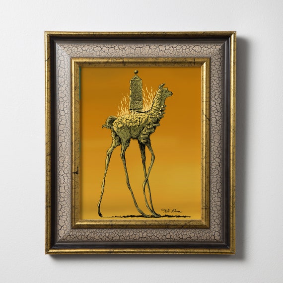 surrealist art 16x20 frame 6 different options Salvador Dalí prints matted