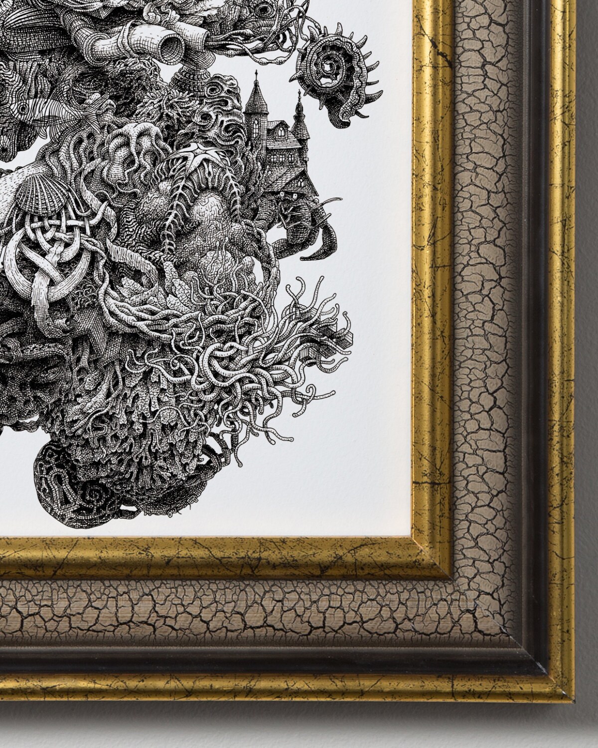 Surreal Art - Bizarre Tide Pool Print - Weird Art - Surrealism - Pen