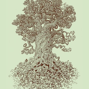 Gnarled Tree Art Print, Tree Print, Tree Wall Art, Branches, Tree Art Print, Twisted Tree