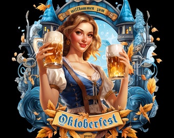 Grappig Oktoberfest-T-shirt, drinken in groep, outfit voor bierfestival