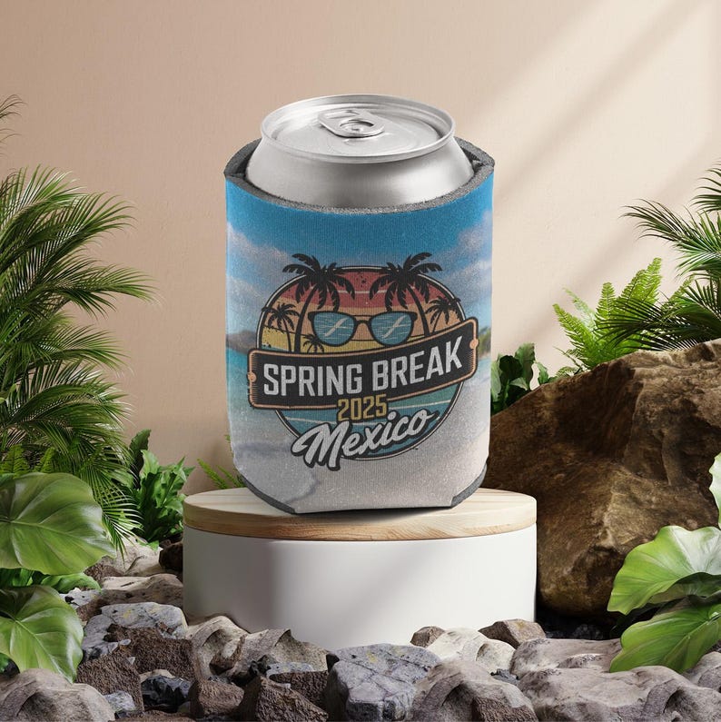 Spring Break 2025 Mexico PNG Retro Tropical Digital Download DIY Crafts