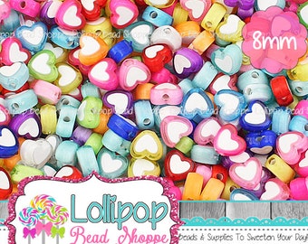 heart shape beads etsy