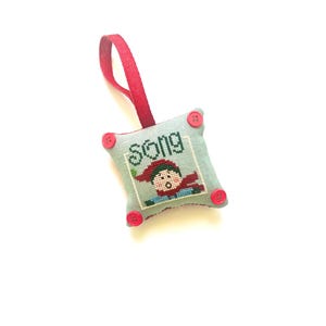 Christmas Carol “Song” Cross Stitch Tree Ornament