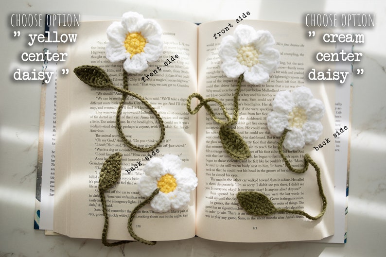 Crochet Flower Bookmarks // Choose Your Flower image 4