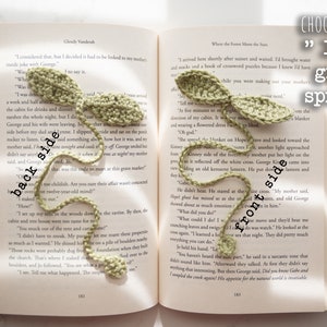 Crochet Flower Bookmarks // Choose Your Flower light green sprout