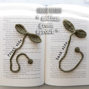 Crochet Flower Bookmarks // Choose Your Flower medium green sprout