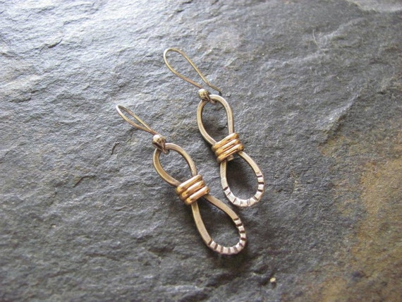 Items similar to Handcrafted sterling and gold filled earrings on Etsy