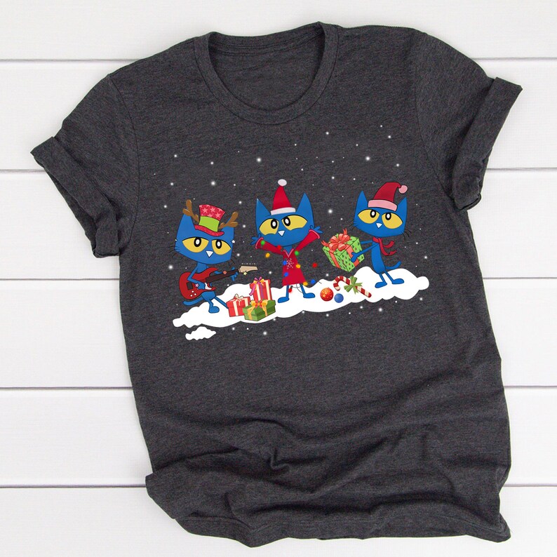 Funny Christmas Pete The Cat Classic Tshirt The Groovy Etsy