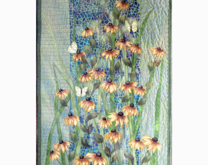 Picture of Hand Painted Fabric Art Quilt, Wall Hangings, Botanical Textile Art ...