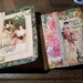 Two greeting cards made with paper napkins and Graphic 45 Portrait of a Lady paper or ephemera for Junk Journals