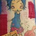 Happy Halloween little Zombie Girl and Zombie Bunny on a Jumbo tag