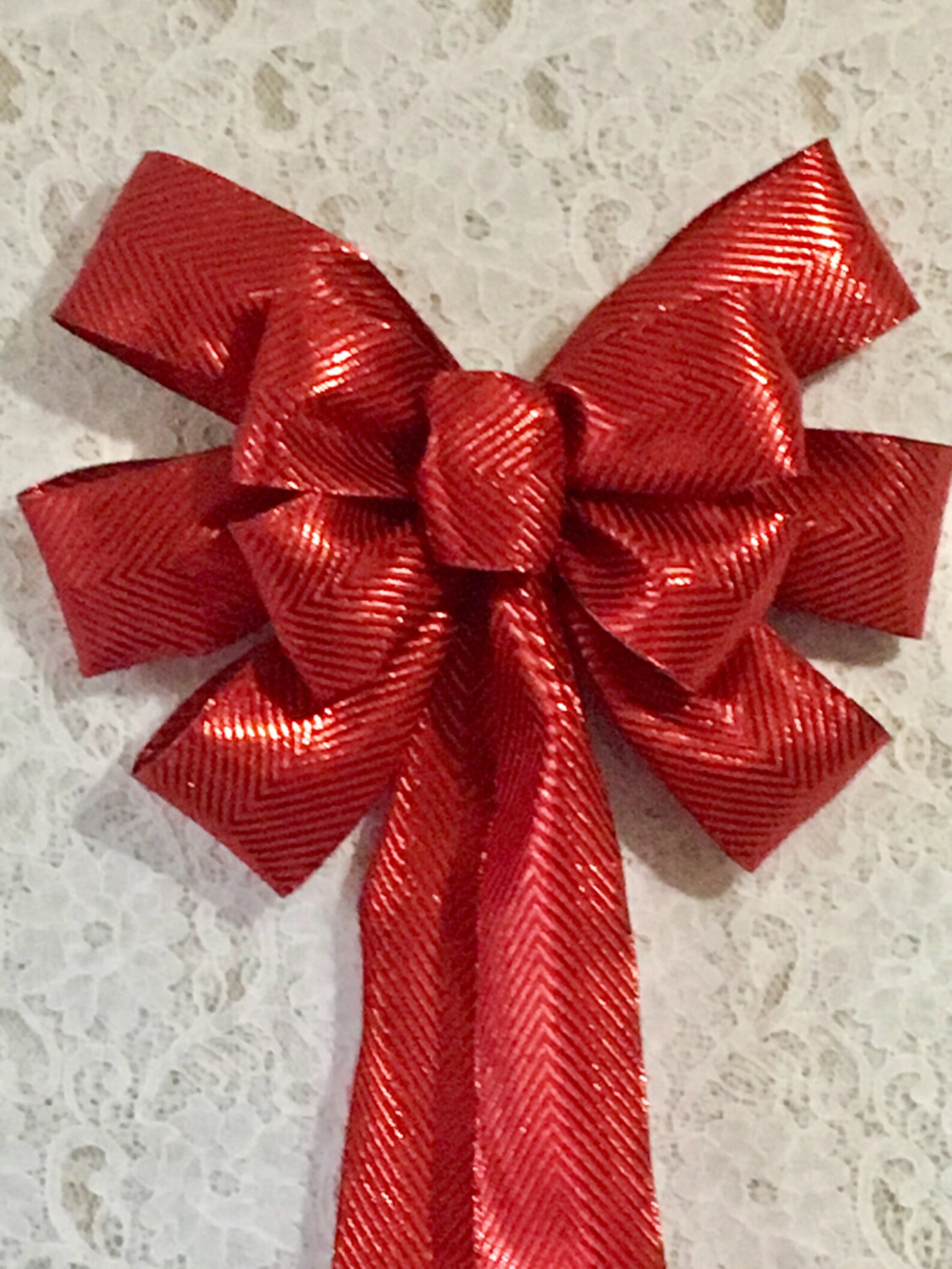 Red Wreath Bow/ Metallic Luxe Wreath Bow/ Luxury Bows/ the Etsy