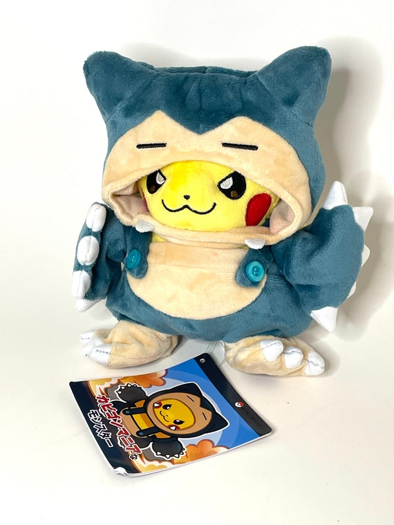 Pikachu in snorlax costume plush on sale