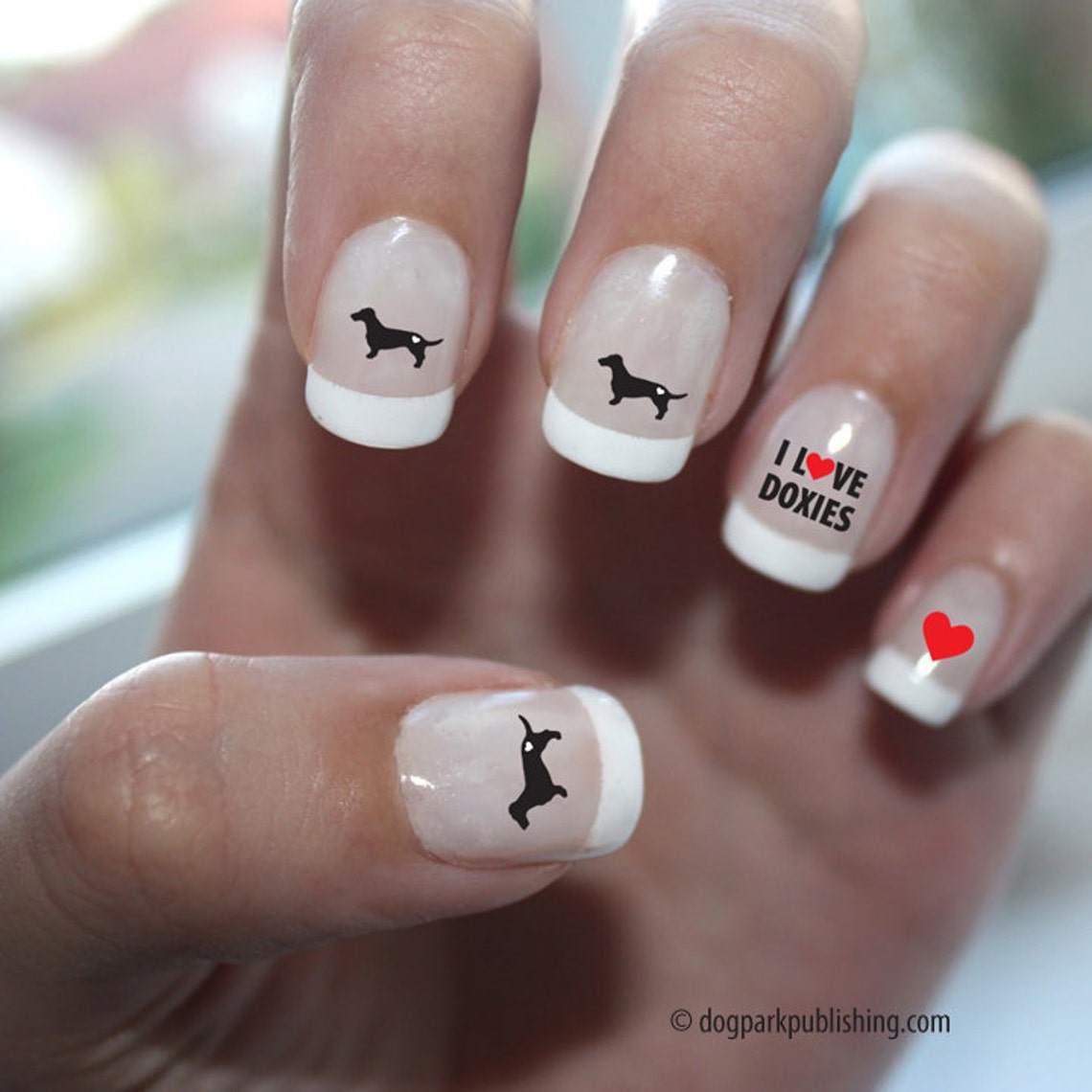 Dachshund Love Nail Art Dachshund Nail Art Dachshund Nail Etsy
