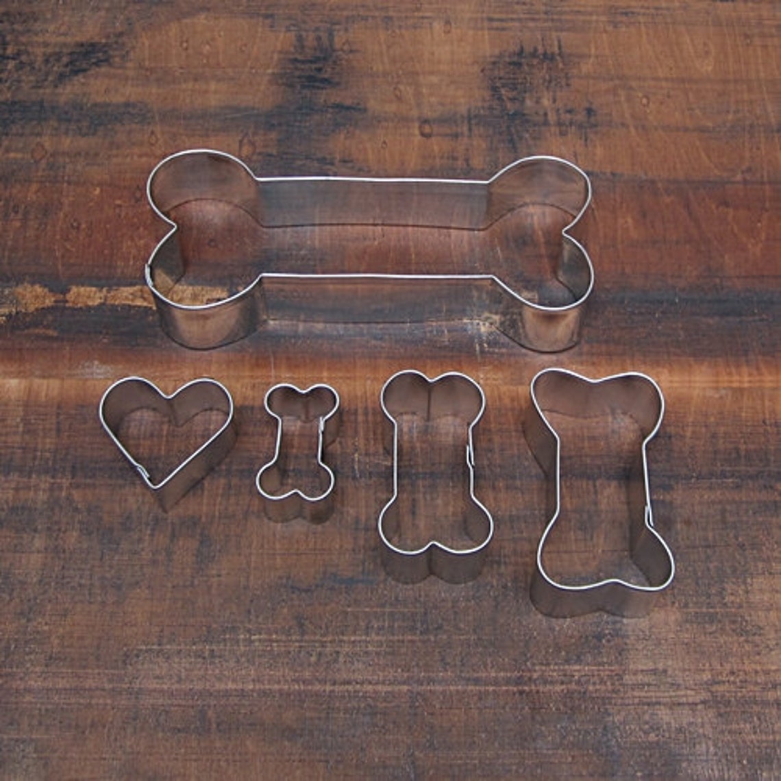 Five Piece Doggie Treat Cookie Cutter Set Dog Cookie Etsy