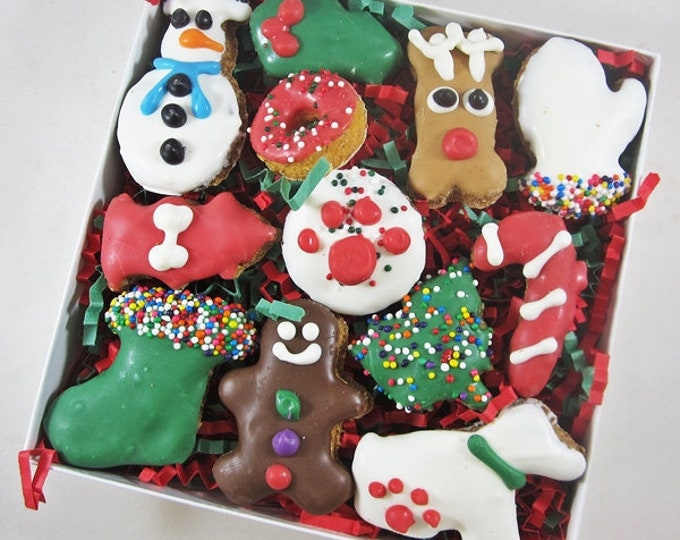 12 Piece Christmas Dog Treat Assortment christmas Dog Treats, Christmas