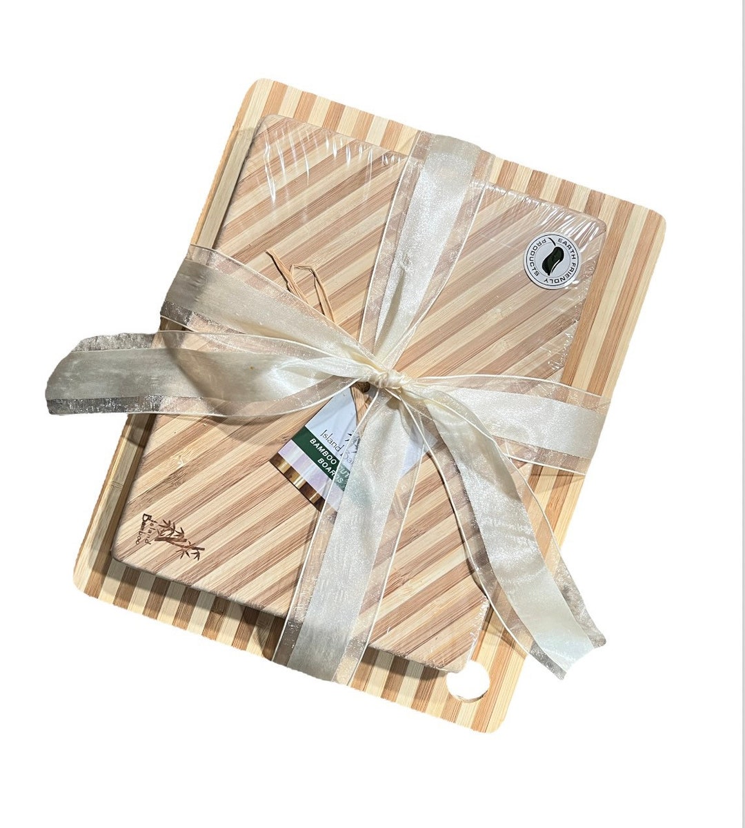 Island Bamboo Cutting Board Set / Island Bamboo Set of 2 Cutting Boards
