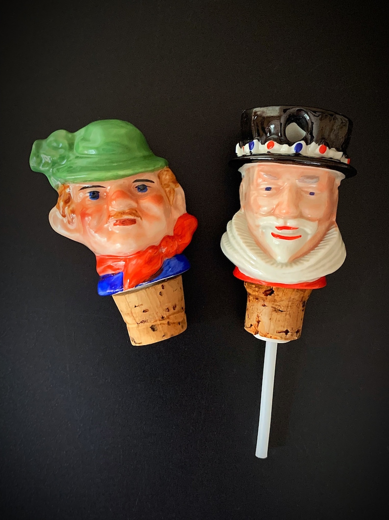 Set of 2 Vintage Figural Liquor Bottle Pour Spouts / Vintage Etsy UK