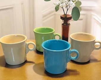 Homer Laughlin Fiesta 8 oz. Mugs / Fiestaware Ring Handle Mugs / Fiestaware Coffee Mugs