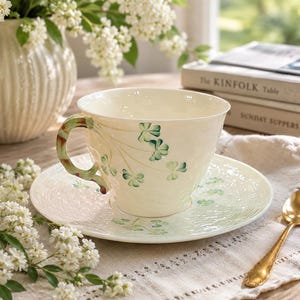 Belleek Shamrock - Etsy