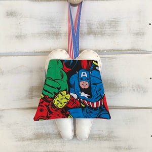 Personalized Boys Superhero Tooth Fairy Pillow , choose your design image 4