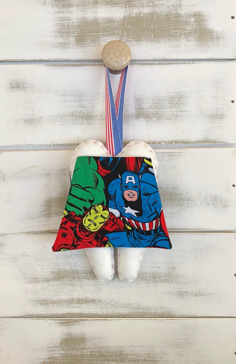 Personalized Boys Superhero Tooth Fairy Pillow , choose your design image 4