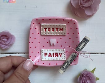 Tooth Fairy Dish, Box, Holder Can be Personalized, Choice of colours