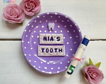 Tooth Fairy Dish, Box, Holder Can be Personalized, Choice of colours