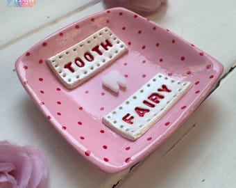 Tooth Fairy Dish, Box, Holder Can be Personalized, Choice of colours