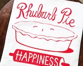 Fresh Rhubarb Pie Kitchen Tea Towel for Becca J